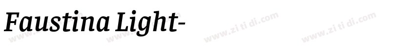 Faustina Light字体转换